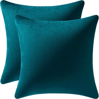 Blue green throw pillows