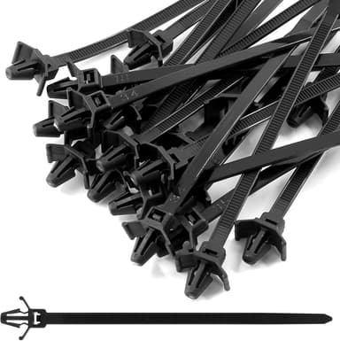 Push Mount Cable Ties Nylon 50 Pack 4.7 Inch Wire Clips
