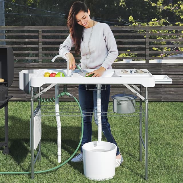 Fishing Table – 42.5" Dual Sink Portable Station