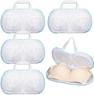 Large Bra Laundry Bags – Anti-Deformation (4 Pack White)