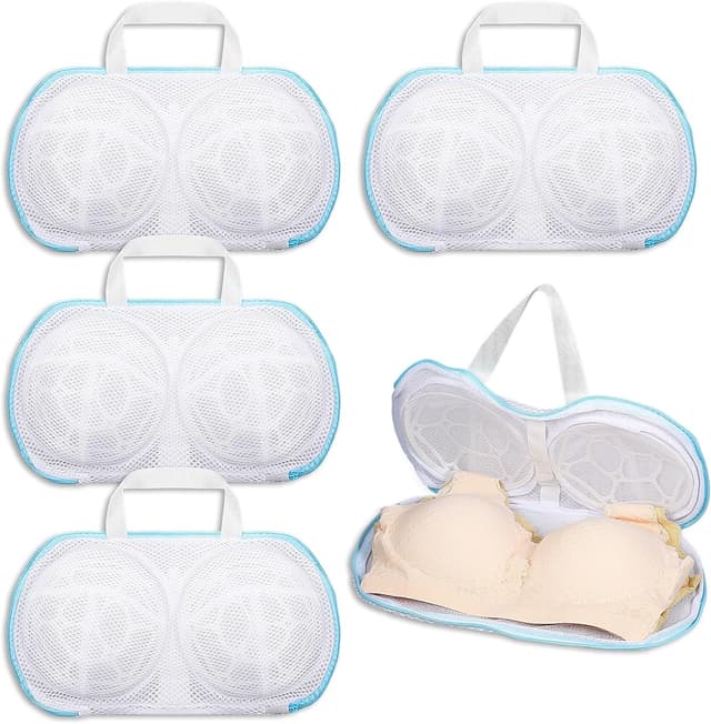 Large Bra Laundry Bags – Anti-Deformation (4 Pack White)