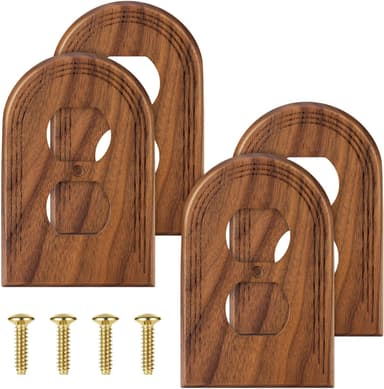 Wood Outlet Covers – Walnut Boho Switch Plates