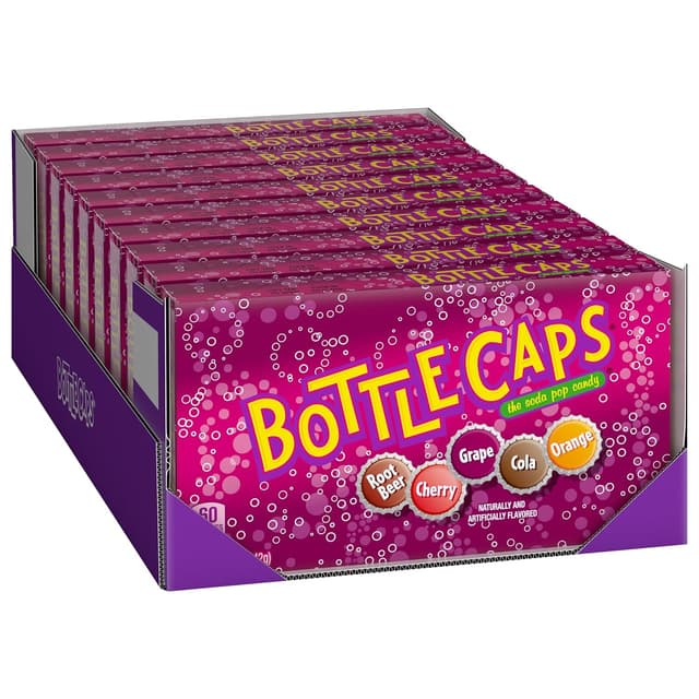 Wonka Bottle Caps Fizzy Candy Theater Box – Pack of 10 (5 oz Each)
