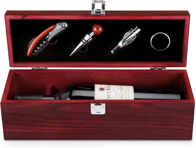 Cherry Bottle Gift Set – 1-Bottle Wine Accessories Kit