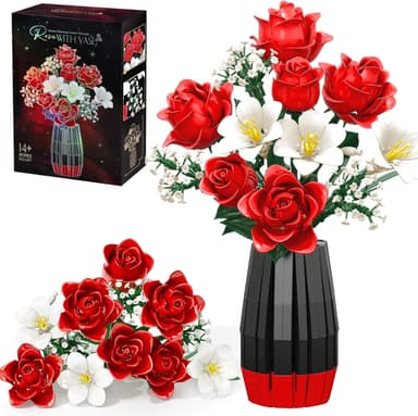 Rose Bouquet Building Set (1077 PCS)