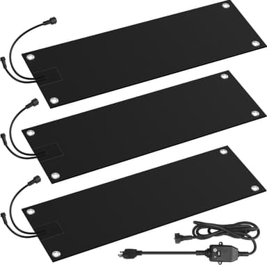3PCS Heated Snow Melting Mats 10”×30” – No-Slip Outdoor