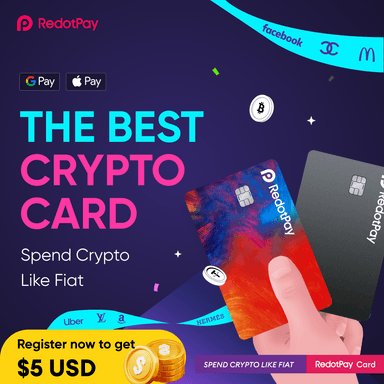 RedotPay - The Best Crypto Card Register now to get $5 USD