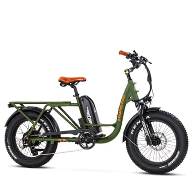 Addmotor GAROOTAN M-81 Cargo Electric Bike 20Ah Fat Tire Long Range Step Thru Electric Bike,Army Green