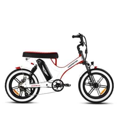 Addmotor HEROTAN M-65X Moped Electric Bike, 48V20Ah Long Range Battery up to 105+ Miles per Charge£¬EB 2.0 Samsung (21700-5000mah), Pearl White