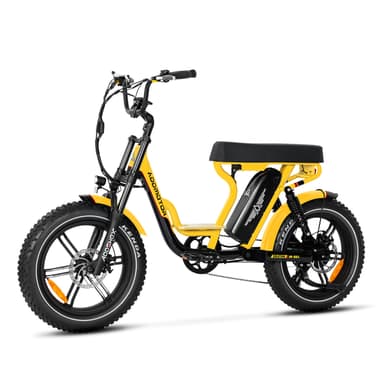 Addmotor SOLETAN M-66X Moped-Style Electric Bike, 48V20Ah Long Range Battery up to 105+ Miles per Charge, Yellow