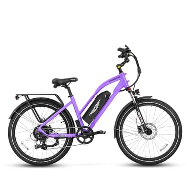 Addmotor 125 Miles city commuter ebike Long Range 125 Miles Step Thru CITYPRO Urban Electric Bike, Purple