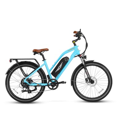 Addmotor city commuter ebike Long Range 125 Miles Step Thru CITYPRO Urban Electric Bike, Sky blue