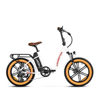 Addmotor Folding Ebike Foldtan M-140 fat tire Comfortable Folding E-Bike, White
