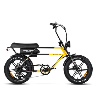 Addmotor Retro moped Cruiser Electric Bike 2023, Ebike FatTire Designed for City, 750W Motor, 48V*20AH Battery, Yellow