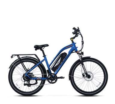 Addmotor Electric Bike Longest Range 125+miles 20Ah Step Thru Urban Electric Commuter bike, Neptune Blue