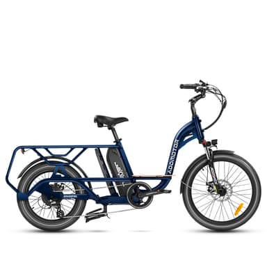 Addmotor Graoopro Ebike | Best Dual Battery Electric Bikes | Adults Cargo Electric Bicycle | Up To 210+ Miles | Starry Blue + Single-Battery
