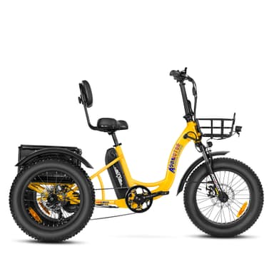 Addmotor Triketan M-330 II Adult Electric Trike 2024 Electric Tricycle with 750W Rear Drive Motor, Yellow
