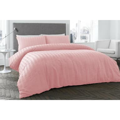 TEMU Blush Seersucker Design Quilt Duvet/duvet Cover Set