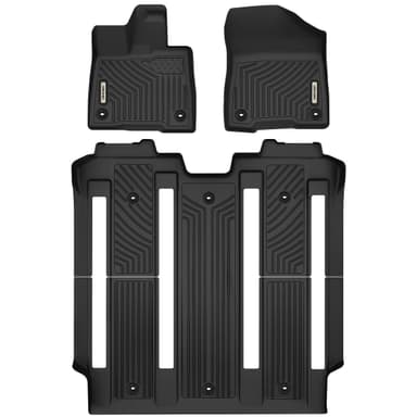 OEDRO® Floor Mats for 2021-2025 Toyota Sienna (Only for 7 Seat), Custom Fit TPE All Weather Car Floor Liners